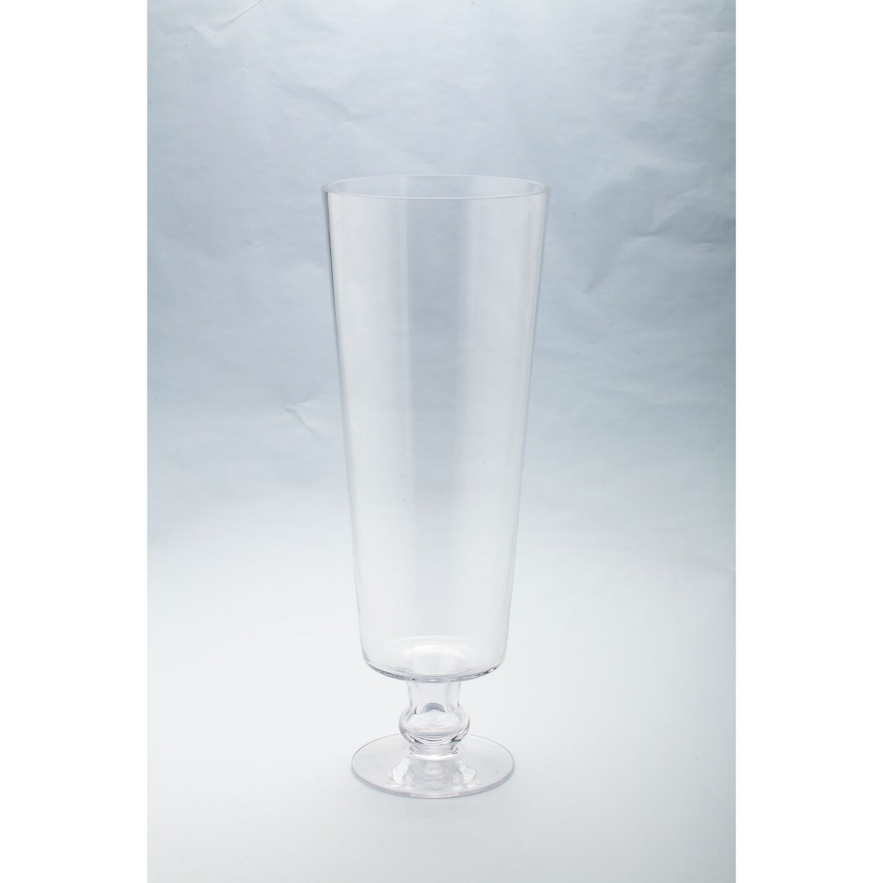 CC Home Furnishings Champagne Style Hand Blown Glass Vase - 19" - Clear